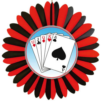 Casino versiering waaier 60 cm - Feestslingers