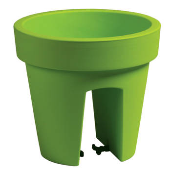 Prosperplast plantenpot - kunststof - lime groen - 5L - D25 x H22,5 cm - Plantenpotten