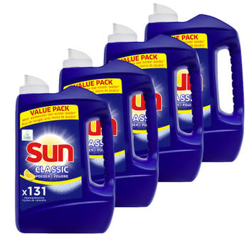 Sun Classic Vaatwaspoeder Citroen - Krachtig tegen Vet & Vuil - 524 Vaatwasbeurten - Voordeelverpakking