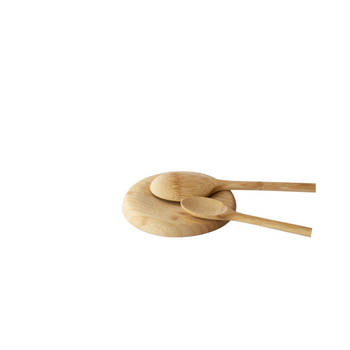 Pebbly - Lepelhouder Ø 13,5 cm Bamboe - Bamboe - Transparant