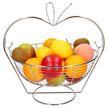 Fruitschaal/fruitmand appel hangend metaal 35 x 29 x 33 cm - Fruitschalen