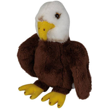 Pluche knuffel dieren Amerikaanse Zeearend roofvogel van 15 cm - Vogel knuffels