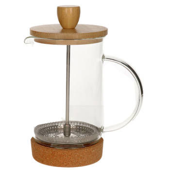Cafetiere French Press koffiezetter bamboe 350 ml - Cafetiere