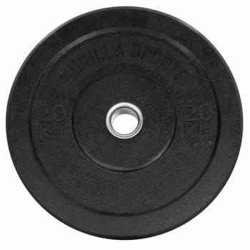 Gorilla Sports Bumper Plate - Halterschijf - 20 kg - Rubber - 50 mm