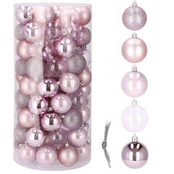 Kerstballen 100 Stuks Roze Tinten