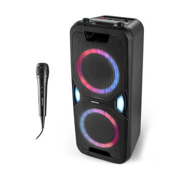 Bluetooth Party Speaker Medion P61468 - LED licht - 2 x 22 W RMS - karaoke functie - Zwart