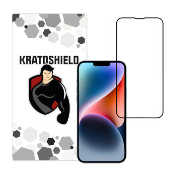 Kratoshield iPhone 14 Plus Screenprotector - Glass - Full Cover 2.5D - Black