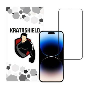 Kratoshield iPhone 14 Pro Screenprotector - Glass - Full Cover 2.5D - Black