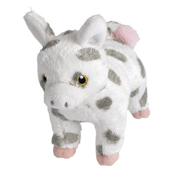 Pluche knuffel boerderijdieren varken van 18 cm - Knuffel boederijdieren