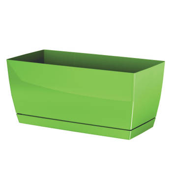 Prosperplast plantenpot - kunststof - lime groen - 29 x 14 x 14 cm - Plantenpotten