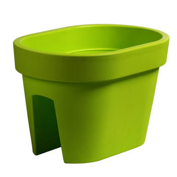 Prosperplast plantenpot - kunststof - lime groen - 12L - 40 x 27 x 25 cm - Plantenpotten