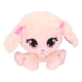 Pluche designer knuffel P-Lushes Pets poedel roze 18 cm - Knuffeldier