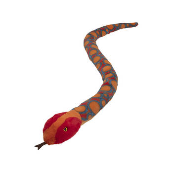Pluche dieren knuffels regenboog Boa slang van 150 cm - Knuffeldier