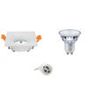 LED Spot Set - GU10 Fitting - Inbouw Vierkant - Mat Wit - 85mm - Philips - MASTER 927 36D VLE - 4.9W - Warm Wit