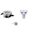 LED Spot Set - Aigi - GU10 Fitting - Waterdicht IP65 - Inbouw Rond - Mat Chroom - Ø82mm - Philips - MASTER 927 36D VLE -