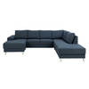 Calverton hoekbank chaise longue links gericht donkerblauw.