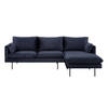 Sunny bank 2 personen met chaise longue, naar rechts gericht donkerblauw.