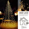 Vlaggenmast kerstverlichting - 8 meter - 360 LED's - Kerstverlichting buiten - Kerstversiering - Kerst