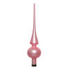 Glazen kerstboom piek lippenstift roze mat 26 cm - kerstboompieken