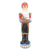 HAES DECO - Beeld Kerstman 82 cm Rood Blauw Kunststof Kerstdecoratie Beeld decoratie Decoratieve Accessoires