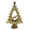 Clayre & Eef Beeld Kerstboom 20 cm Goudkleurig Polyresin Kerstdecoratie Goudkleurig Kerstdecoratie