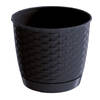 Prosperplast plantenpot - kunststof - D30 x H26 cm - antraciet - Plantenpotten