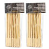 60x Bamboe houten sate prikkers/spiezen 20 cm - prikkers (sate)