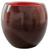 Steege Plantenpot/bloempot - glanzend - keramiek - wijn rood - 28 x 25 cm - Plantenpotten