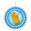 Bierpullen decoratie bord 28 cm - Feestdecoratievoorwerp