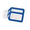 Set van 2x stuks kofferlabels/bagagelabels kunststof blauw 5 x 8 cm - Bagagelabels