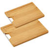 Bamboe houten snijplanken voordeel set 23 x 33 en 28 x 38 cm - Snijplanken