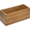 Sieraden/make-up houder/box rechthoek 23 x 9,5 cm van bamboe hout - Make-up dozen