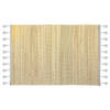 Rechthoekige placemat met franjes grijs bamboe 45 x 30 - Placemats