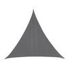 Polyester schaduwdoek/zonnescherm Curacao driehoek grijs 4 x 4 x 4 meter - Schaduwdoeken