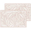 Set van 6x stuks placemats Jungle roze PVC 45 x 30 cm - Placemats