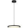 LED Hanglamp - Hangverlichting - Trion Trula - 29W - Warm Wit 3000K - Dimbaar - Rond - Mat Zwart - Aluminium