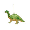 Bellatio decorations Kersthanger - dinosaurus - glas - 16 cm - Kersthangers