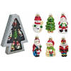 Set van 6 stuks kersthangers figuurtjes 8 cm kerstboomversiering - Kersthangers