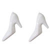 2x Witte hakken/pumps kersthangers kerstversiering 10 cm - Kersthangers