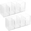 Set van 2x stuks make-up organizer 4 vakken rechthoek 22 x 7 cm van kunststof - Make-up dozen