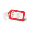 Kofferlabel/bagagelabel kunststof rood 5 x 8 cm - Bagagelabels