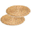 Set van 6x stuks placemats zeegras naturel 35 cm - Placemats