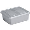 Sunware opslagbox kunststof 17 liter lichtgrijs 45 x 36 x 14 cm met deksel - Opbergbox