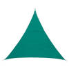 Polyester schaduwdoek/zonnescherm Curacao driehoek mint groen 4 x 4 x 4 meter - Schaduwdoeken