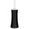 5five Toiletborstel met houder - rond - zwart kunststof - 38 cm - Toiletborstels