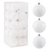 Kerstballen 20 Stuks 6 cm Wit