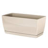 Prosperplast bloempot - kunststof - creme-beige - 24 x 12 x 12 cm - Plantenpotten