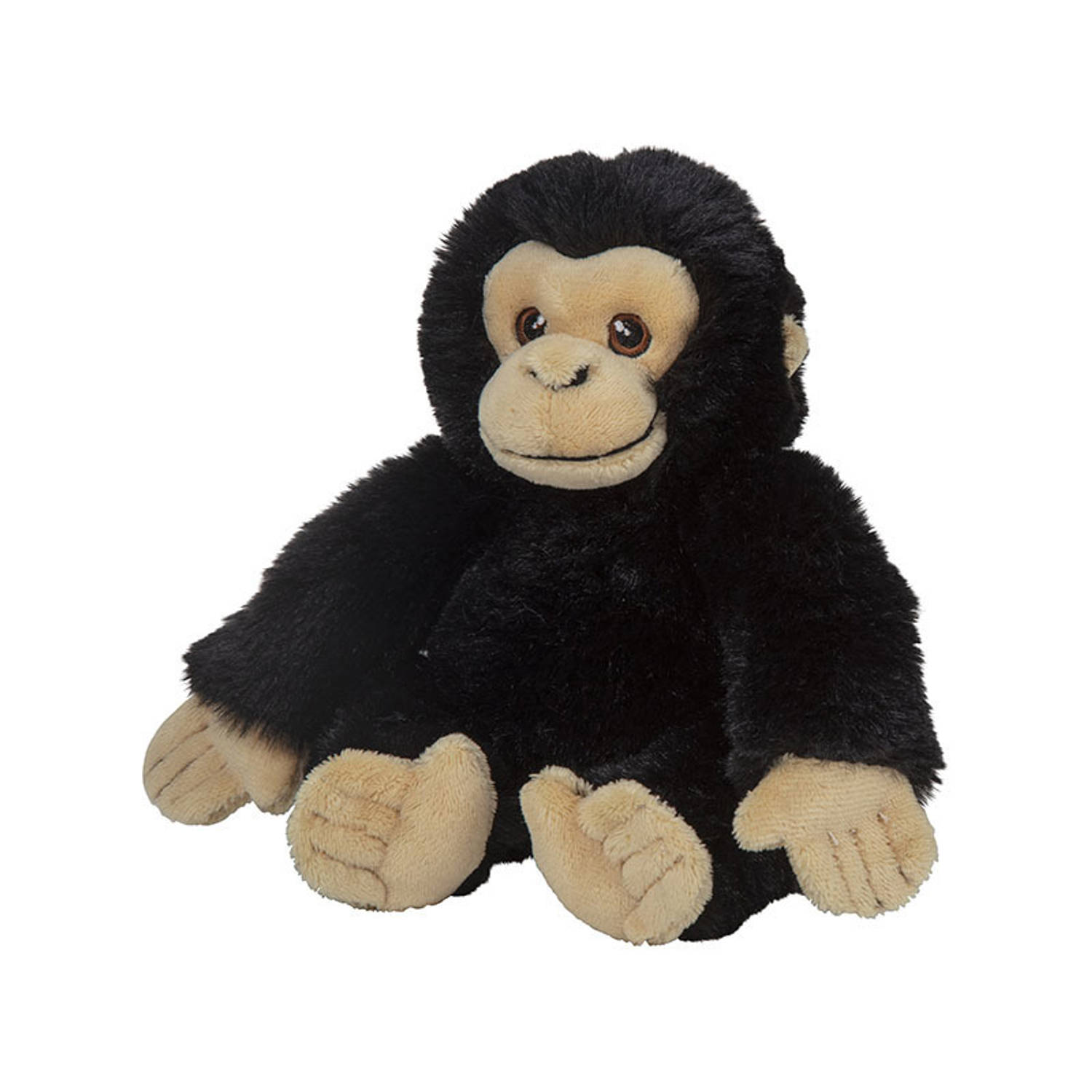 Pluche dieren knuffels Chimpansee aap van 16 cm - Knuffeldieren speelgoed