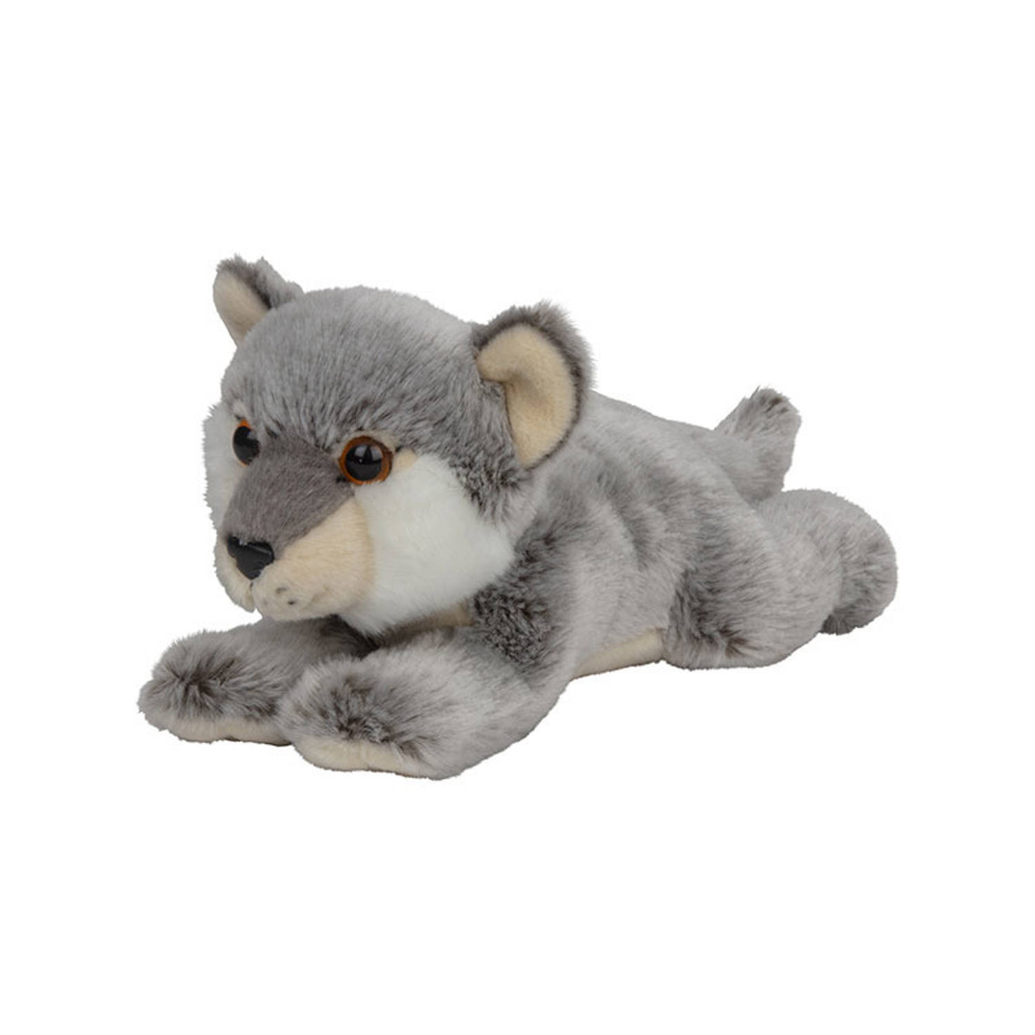 Pluche dieren knuffels baby wolf van 33 cm - Knuffeldieren speelgoed
