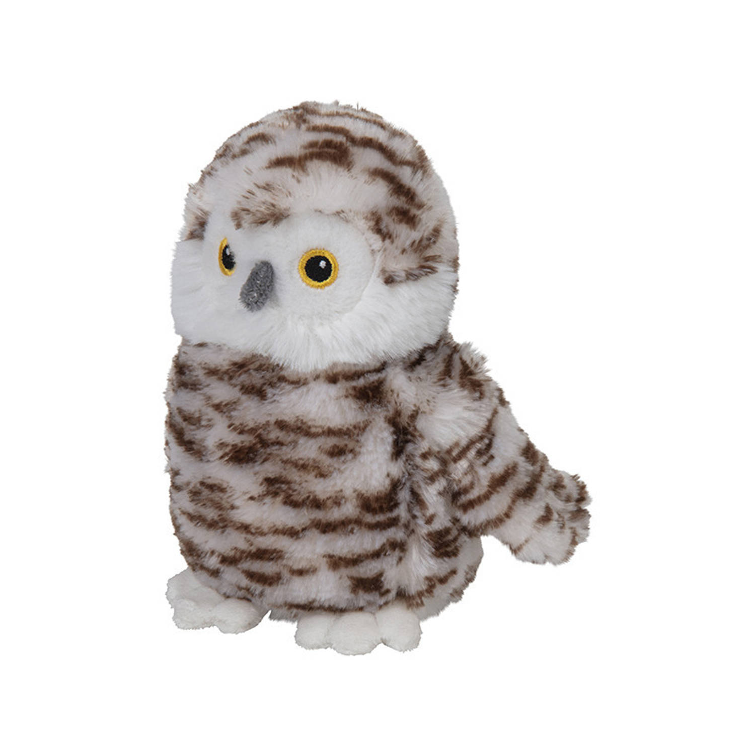 Pluche dieren knuffels Sneeuwuil van 16 cm - Knuffeldieren vogels speelgoed